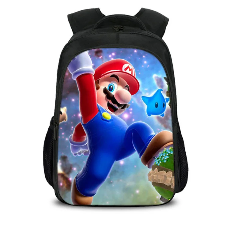 Детский Школьный рюкзак с мультипликационным принтом Супер Марио для мальчиков