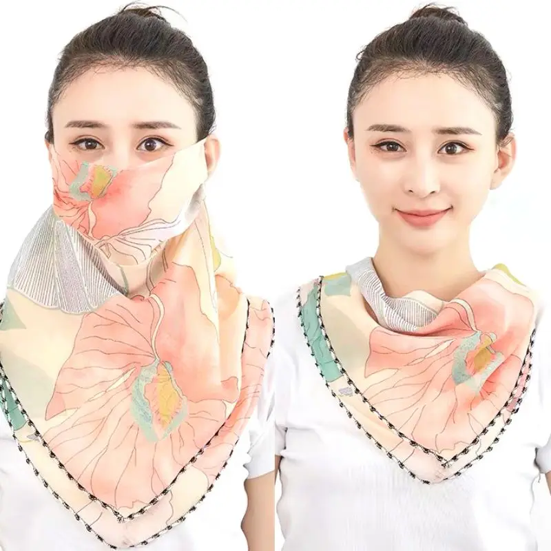 

Summer Cycling Face Mask Dust-proof Sun Protection Scarf Large Mouth Mask Neck Protection Thin Breathable Full Face Protect