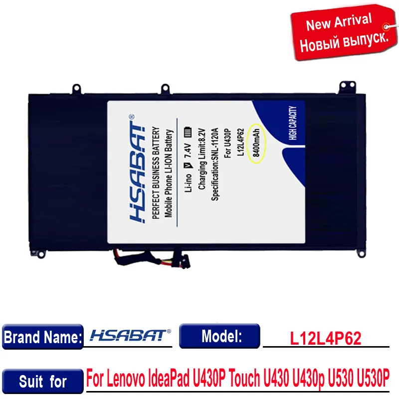 Аккумулятор для ноутбука Lenovo IdeaPad U430P Touch U430 U430p U530 U530P 100% мАч 8400|Аккумуляторы
