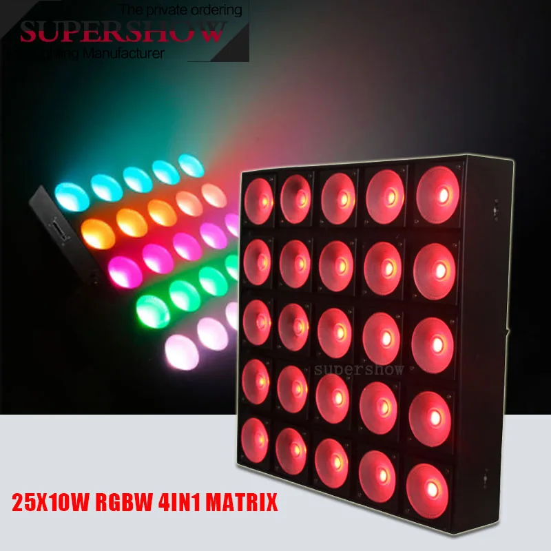 

Светодиодный 25x10W RGBW с новой уникальной технологией рассеивания матрица DMX512 сценический эффект освещения для DJ диско вечерние танцпол клюш...