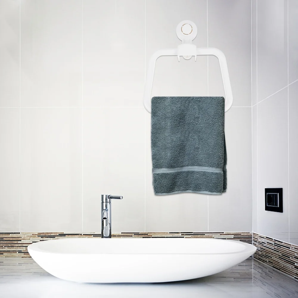 

Towel Rack Bathroom Towel Ring Suction Cup Towel Holder Punch Free Towel Hanger