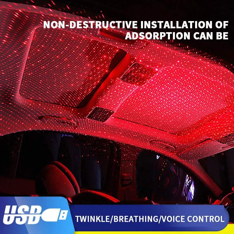 Метеоритный светодиодный светильник для автомобиля атмосферная лампа USB