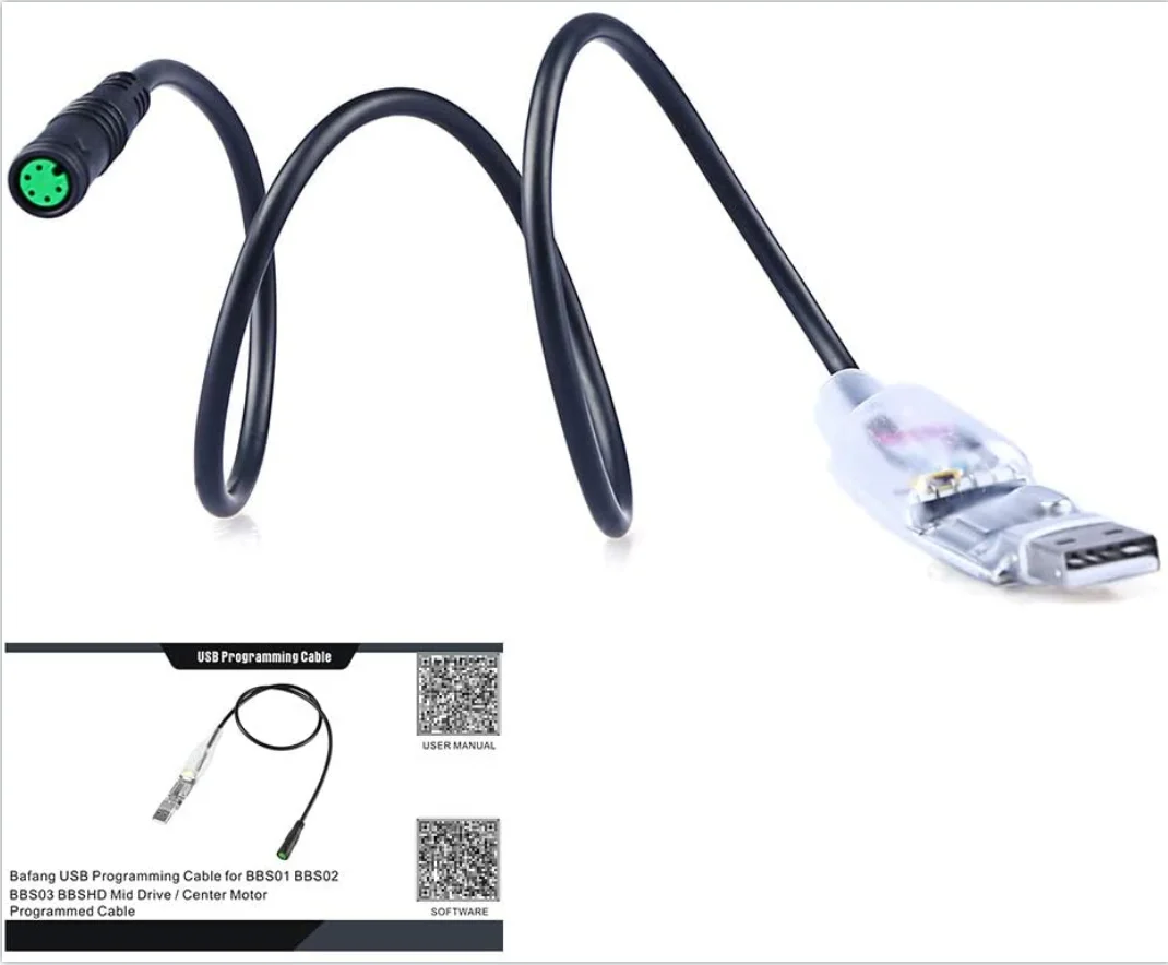 USB-кабель для программирования двигателя Bafang Mid Drive BBS01 BBS02 BBS01B BBS02B BBSHD 8fun | Спорт и