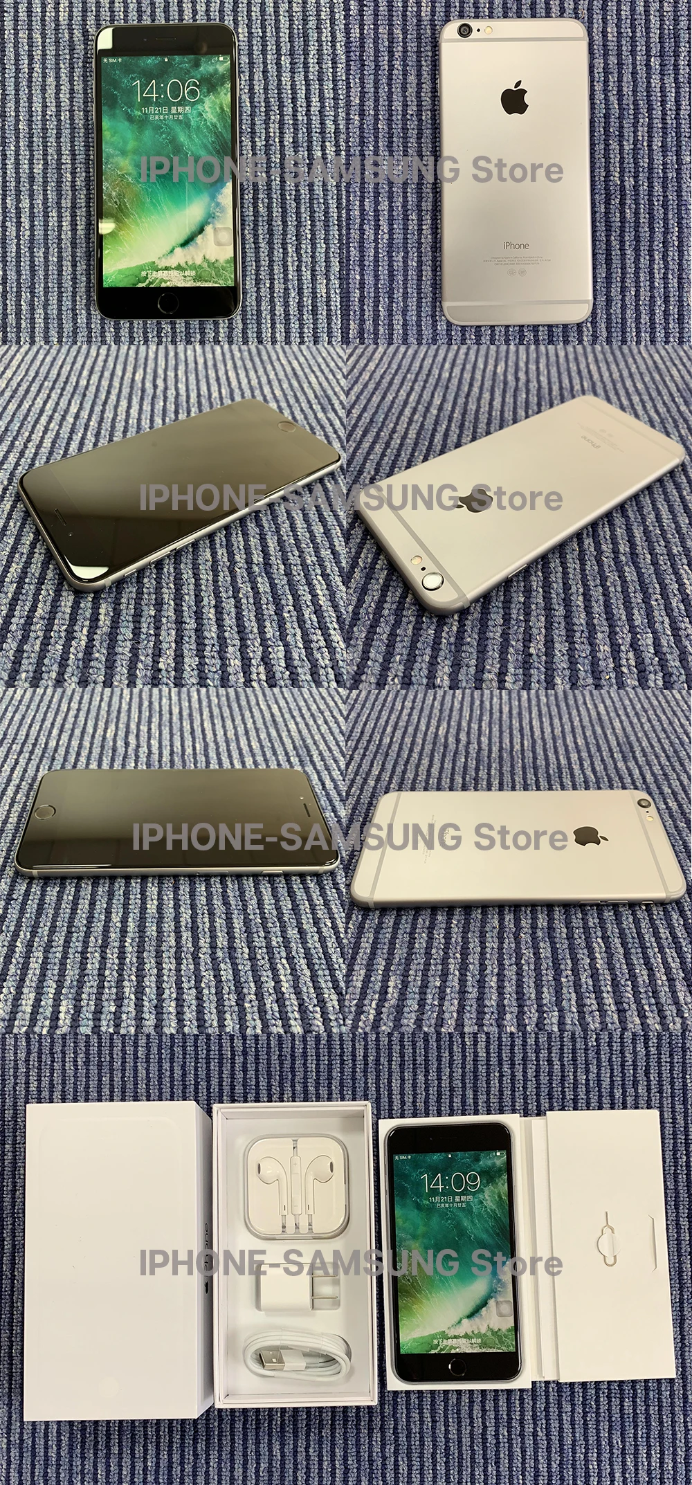 Разблокированный Apple iPhone 6 Plus 16/64GB Встроенная память 5,5 дюймов 1080P Дисплей двухъядерный 1,4 ГГц 8,0 МП Камера 3g WCDMA 4 аппарат не привязан к оператору сотовой связи для б/у мобильных телефонов
