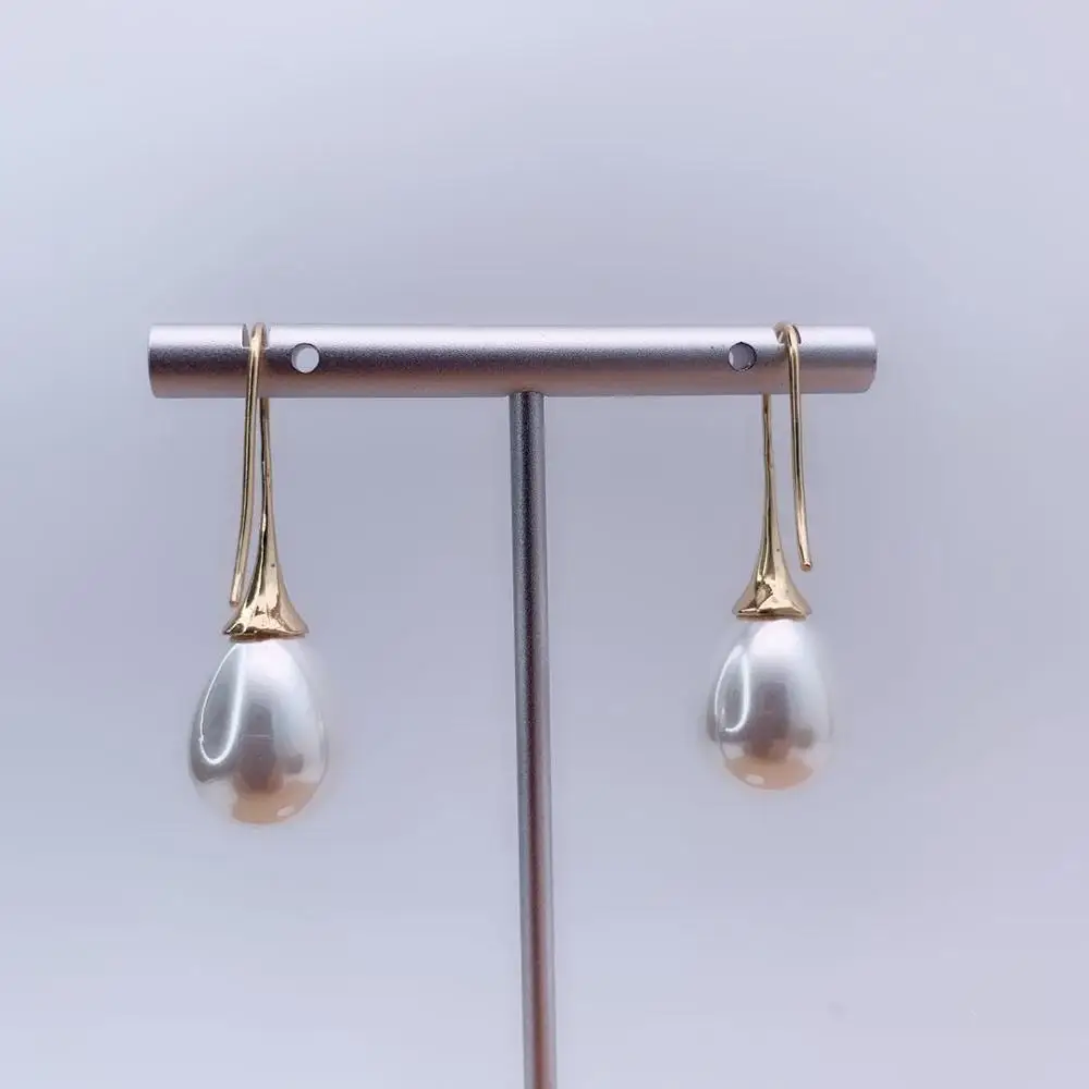 Золотые серьги с имитацией жемчуга модные ювелирные изделия свадебные подарки