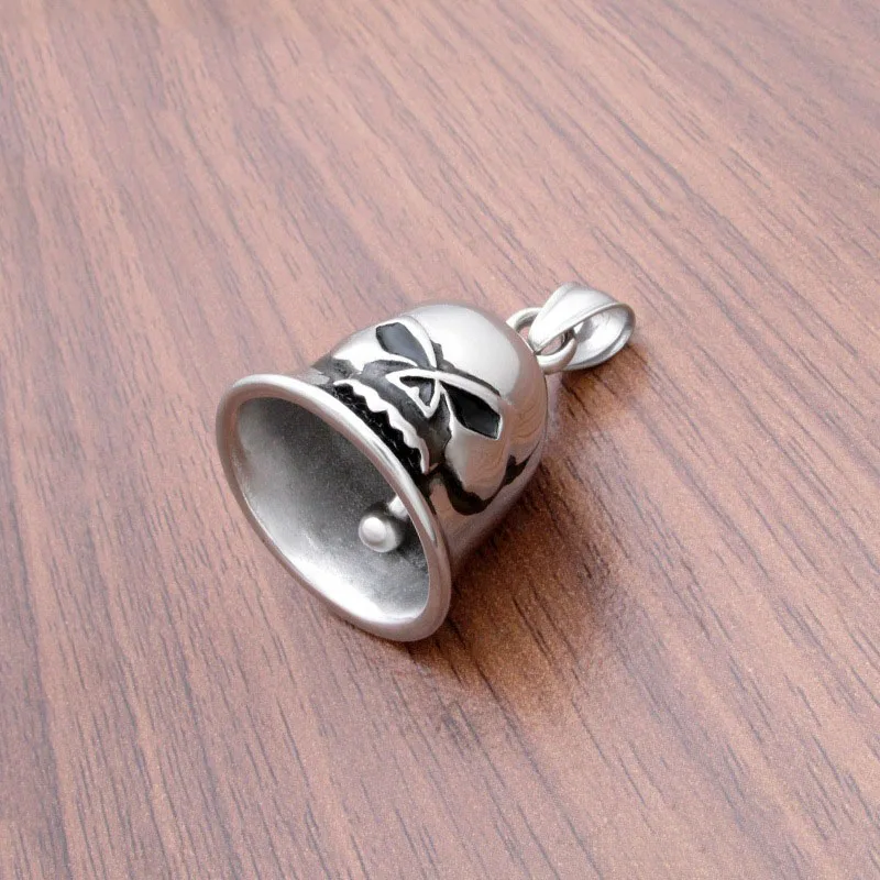 Модное готическое ожерелье с подвеской в виде черепа колокольчика панк-рок