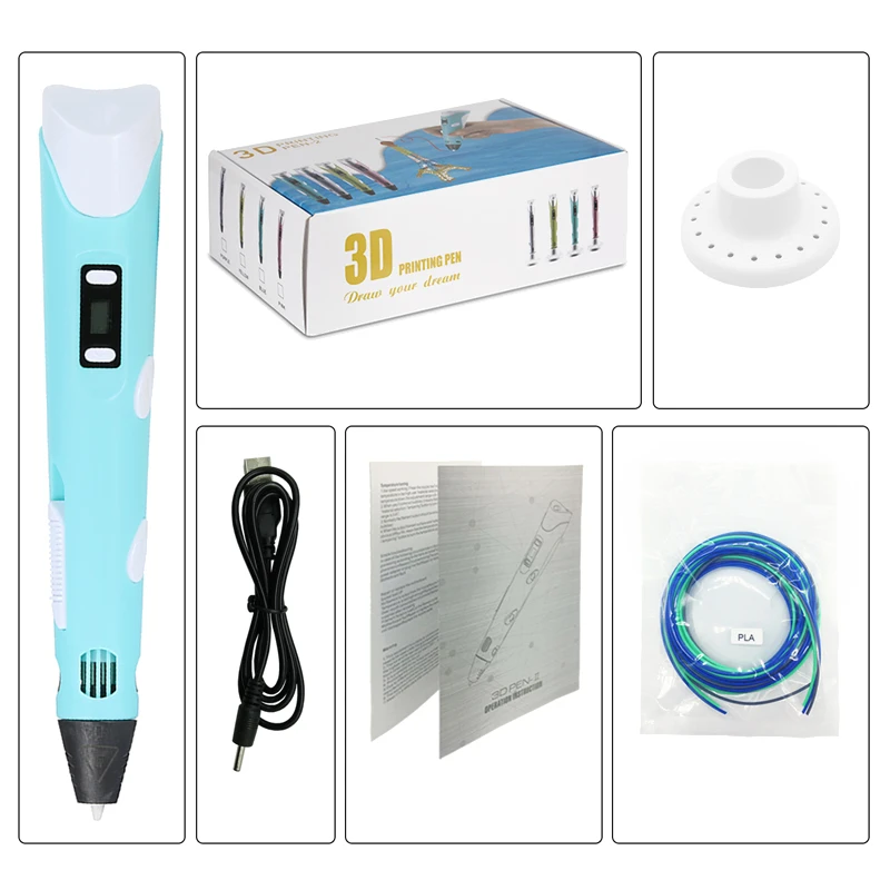 

DIY 3D Printing Pen 5V 3D Pen Pencil 3D Drawing Pen Stift PLA Filament For Kid Child Education Hobbies Toys Birthday Gifts