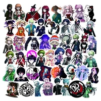 50 pcs cartoon danganronpa stickers for car styling bike motorcycle phone laptop travel luggage cool funny spoof jdm decal
