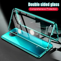 double sided glass cover for xiaomi 11 ultra 10 pro poco x3 pro f3 cc9 9t redmi note 10 9 8 7 k30 metal magnetic adsorption case