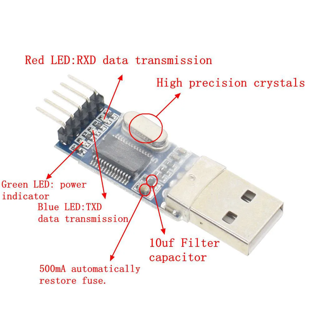 PL2303 USB к RS232 ttl PL2303HX модуль загрузки линии на STC микроконтроллер USB к ttl блок программирования в девять обновлений