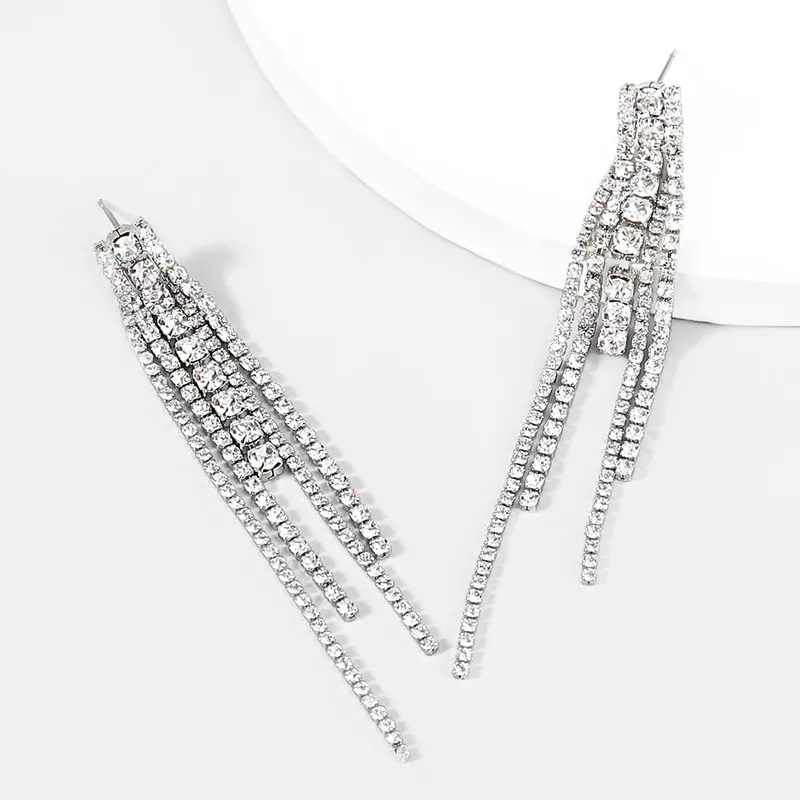 

Find Me New Alloy Charm Long Fringed Rhinestone For Women Fashion Party Jewelry Gift Accessories