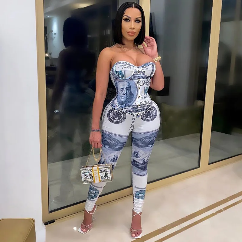 

Женский комбинезон с принтом, осенний, без рукавов, модный, сексуальный, облегающий, комбинезон, Клубная одежда, зима, женская, новая, сексуал...