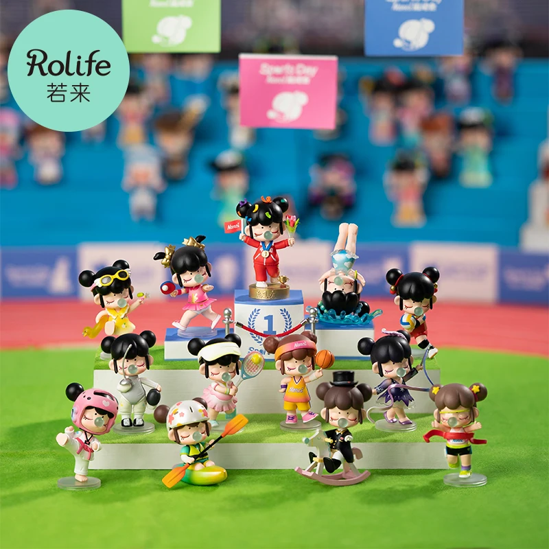 저렴한 Robotime Rolife Nanci VI 블라인드 박스 브랜드 디자이너 인형 액션 피규어 장난감 스포츠 데이 어린이 친구 선물 전체 세트, 로보타임 Rolife