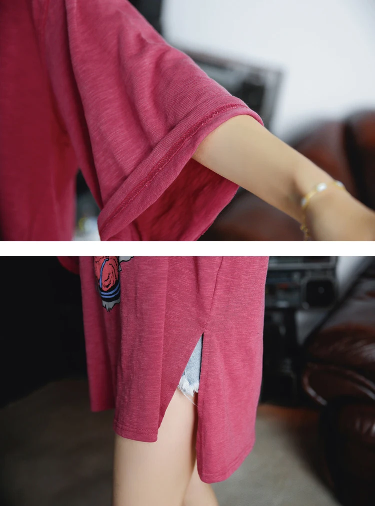 Maternity Pregnancy clothes Korean Style Tshirt Summer Bf Loose Large Size Long Cotton T-shirt Dress Female Clothes | Мать и ребенок
