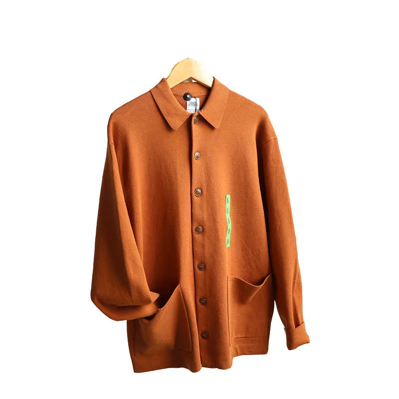 new women's long sleeved thick sweater casual New Jersey Lapel with a row of buttons fashion Korea autumn 2021 16w1829 | Женская