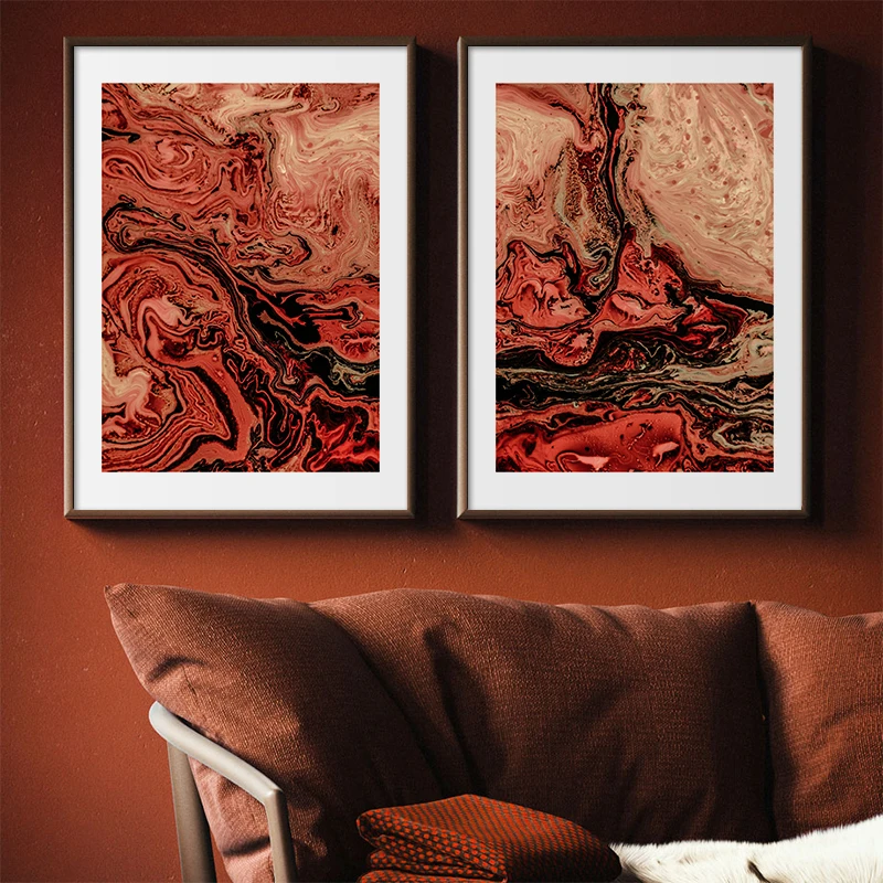 

Modern Abstract Red Lines Canvas Painting for Living Room Bedroom Posters and Prints Wall Art Pictures Nordic Home Decoration