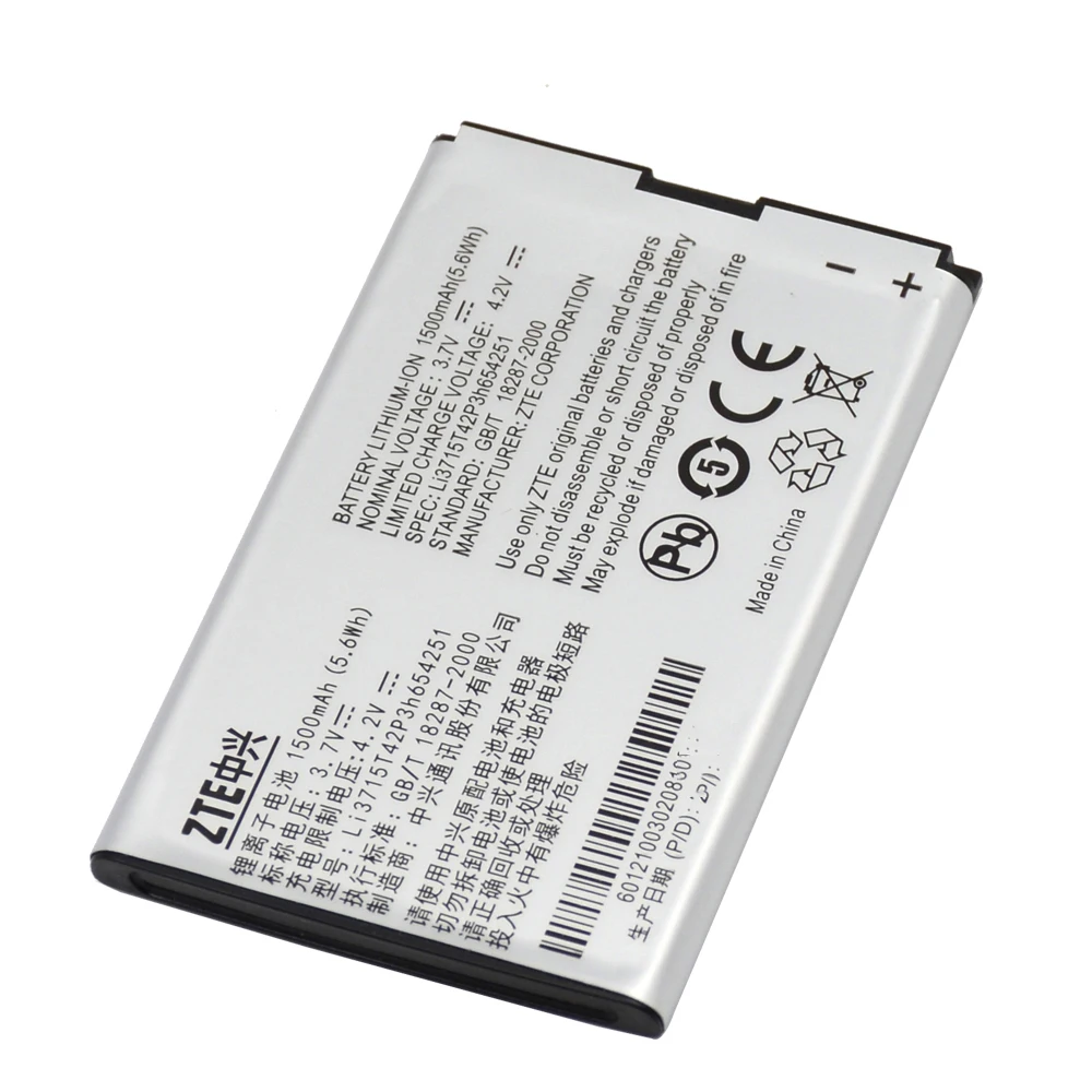 Оригинальная батарея Li3715T42P3h654251 для ZTE U790 V790 N790 N790S U805 U232 U230 U215 U700 U600 R750 AC30 MF30 AC33 X920 |