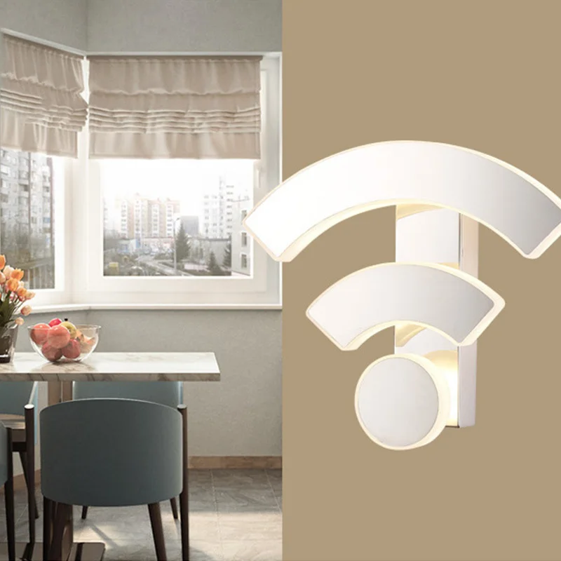 Акриловый настенный светильник с логотипом WiFi светодиодный s для спальни