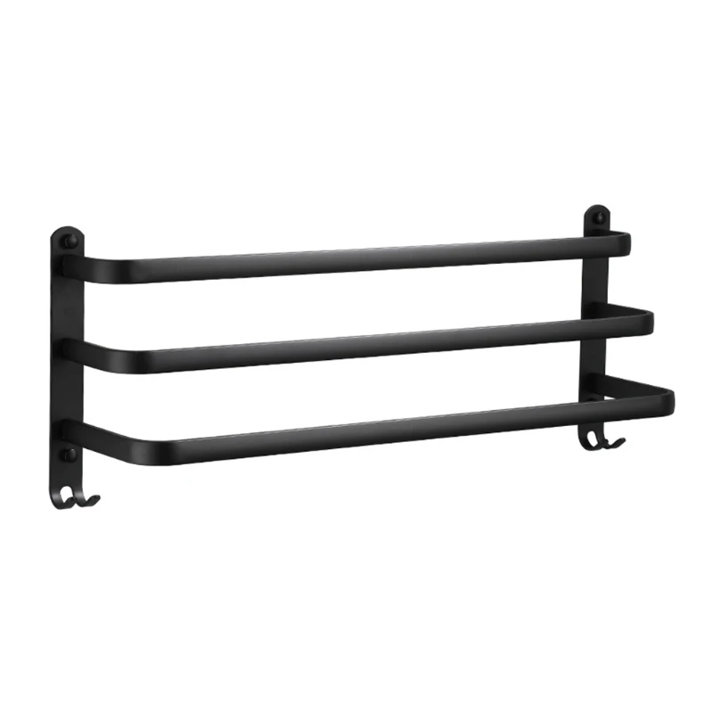 

Space Aluminum Bath Towel Rack Holder Hanger Wall Mounted 3 Layers Washcloth Bar