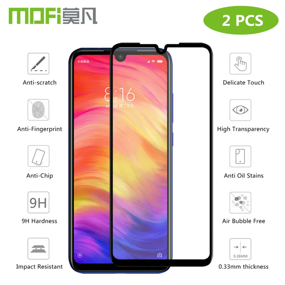 Защитное стекло MOFI для Redmi Note 7 закаленное Xiaomi Pro 6 pro 5 защитная пленка на полный