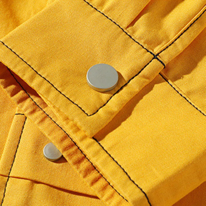 

Men Jackets Autumn Youth Men's Fashion Jacket Coats Turndown Collar High Street Multi Pocket Coach Jackets Male