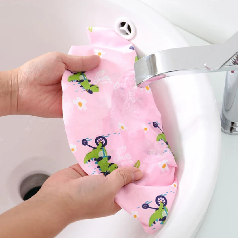 1 Pair Washed Cloth Shoes Covers Thick Wear-resistant Foot Cover Women Girls Indoor Dust Foot Cover Solid Color Shoe Accessories