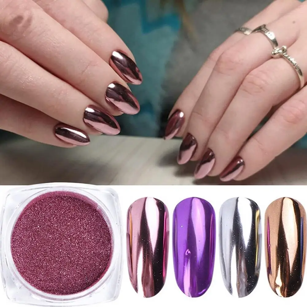 Ногти Femme лак для ногтей Блестящий Порошок металлический цвет художественная
