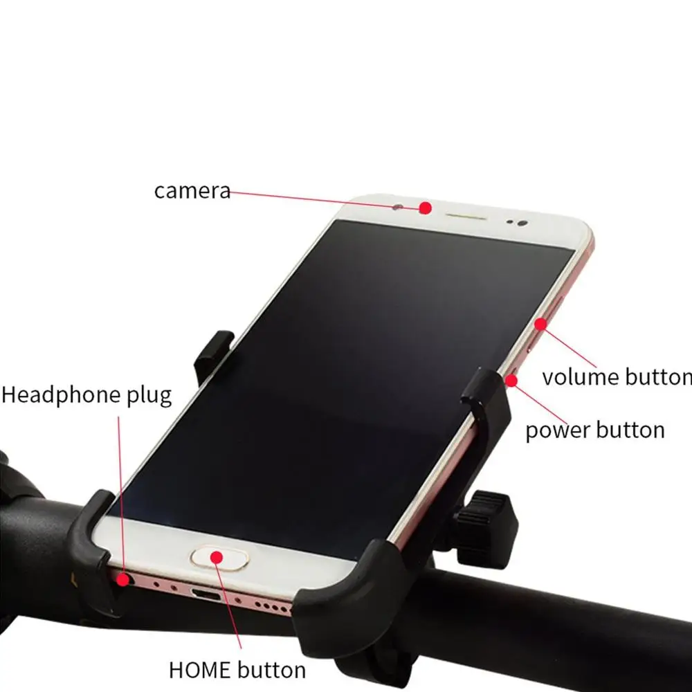 

Bicycle And Motorcycle Aluminum Alloy Mobile Phone Holder Suitable For Most Smartphones Adjustable Mobile Phone Holder