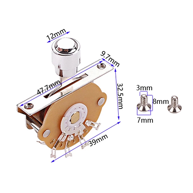

1Pc 3 Way Lever Pickup Selector Switches for Electric Guitar Pickup Switch Replacement