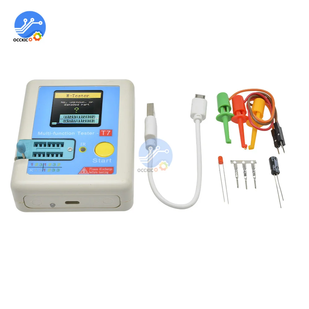 LCR-T7 Transistor Tester TFT Diode Triode Capacitance Meter LCR NPN PNP MOSFET IR Multifunction Multimeter | Электроника
