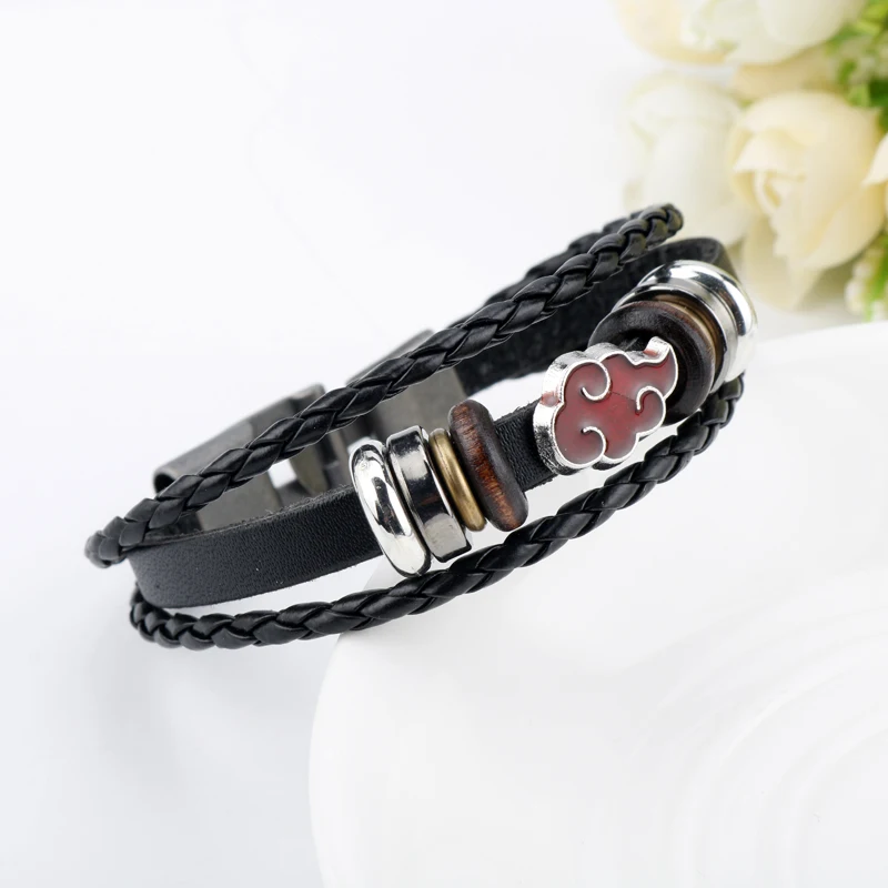 Браслет веревочный с красными облаками аниме Akatsuki мужские и женские аксессуары