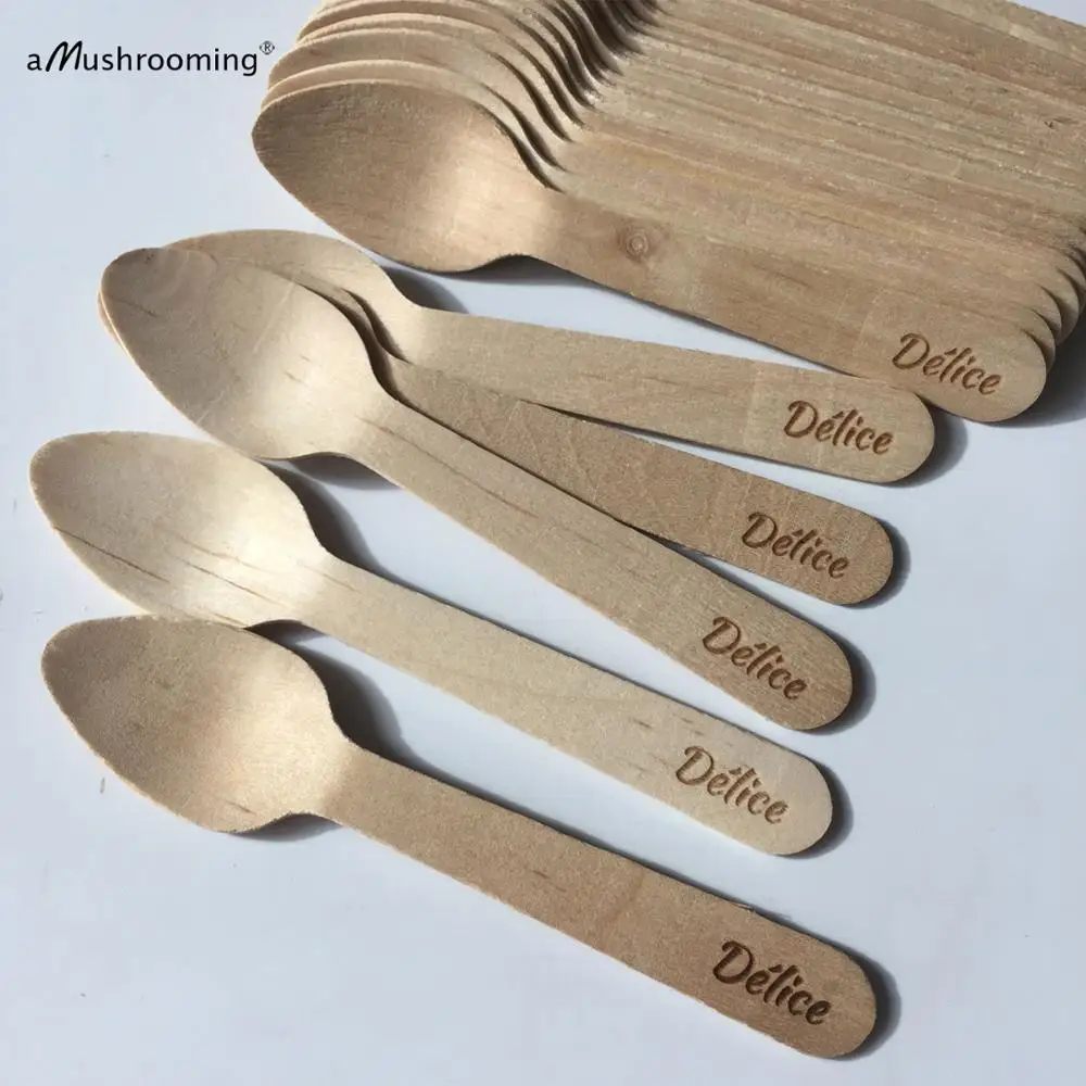 Пользовательские мини ложки рекламные Ложки одноразовые любого ресторана или