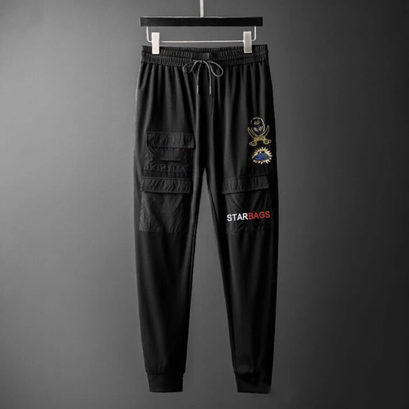 

Starbag PP 2020 summer fashion new diamond spider personality cool screen fit short T-shirt shorts men's suit original single qp