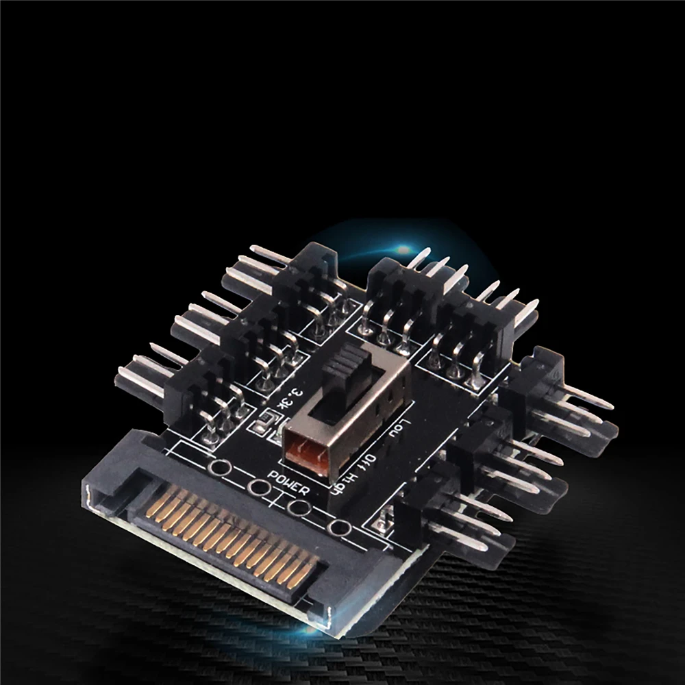 Компьютерный Вентилятор Chasis концентратор 8 * 3Pin Sata/большой 4-контактный источник