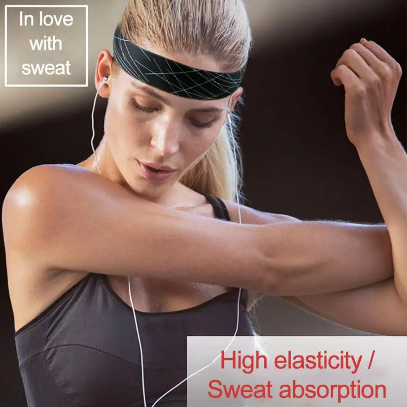 2020 New Unisex Yoga sports Hair Band Elastic Sport Headband Sweatband Football Running for Girls Solid Mens 8 | Спорт и развлечения