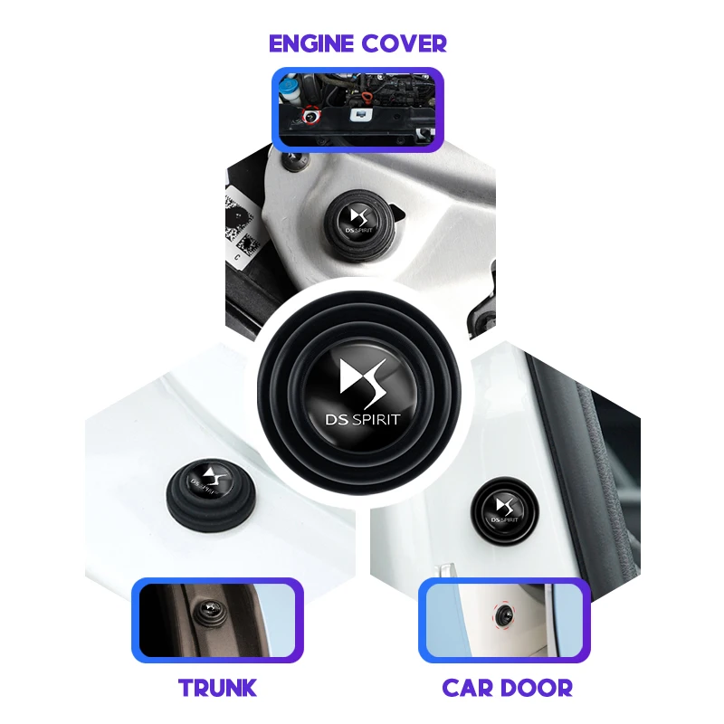 4 шт. противоударные наклейки на капот и багажник автомобиля для маркировка DS SPIRIT