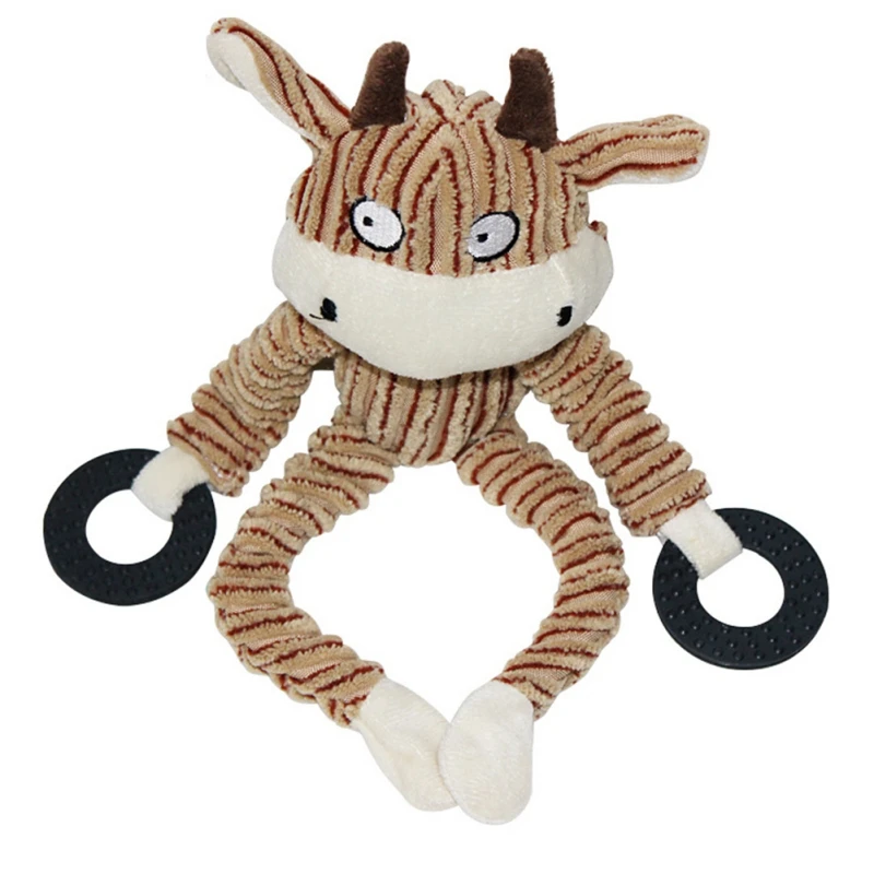 

Fun Pet Dog Toys Puppy Chew Squeaker Toy Squeaky Plush Sound Animal Shape Molar Toys Pet Training Dog Toy