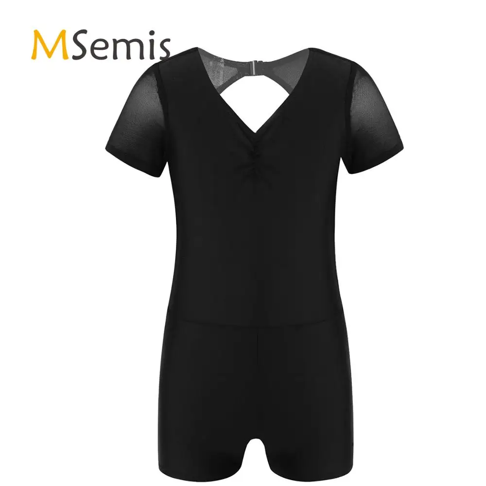 Детский гимнастический трико для девочек купальник танцевальная одежда тюль с