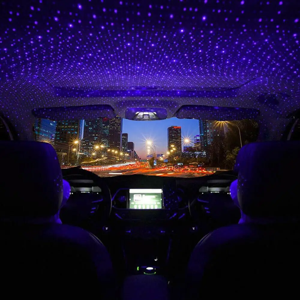 

Car Roof Star Night Lights Interior decorative Light USB LED Laser projector With Clouds Starry sky Lighting effects