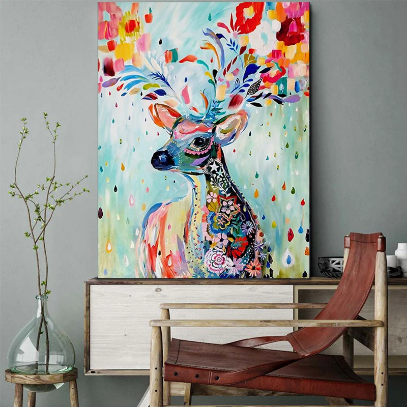 

Картина на холсте с изображением оленя