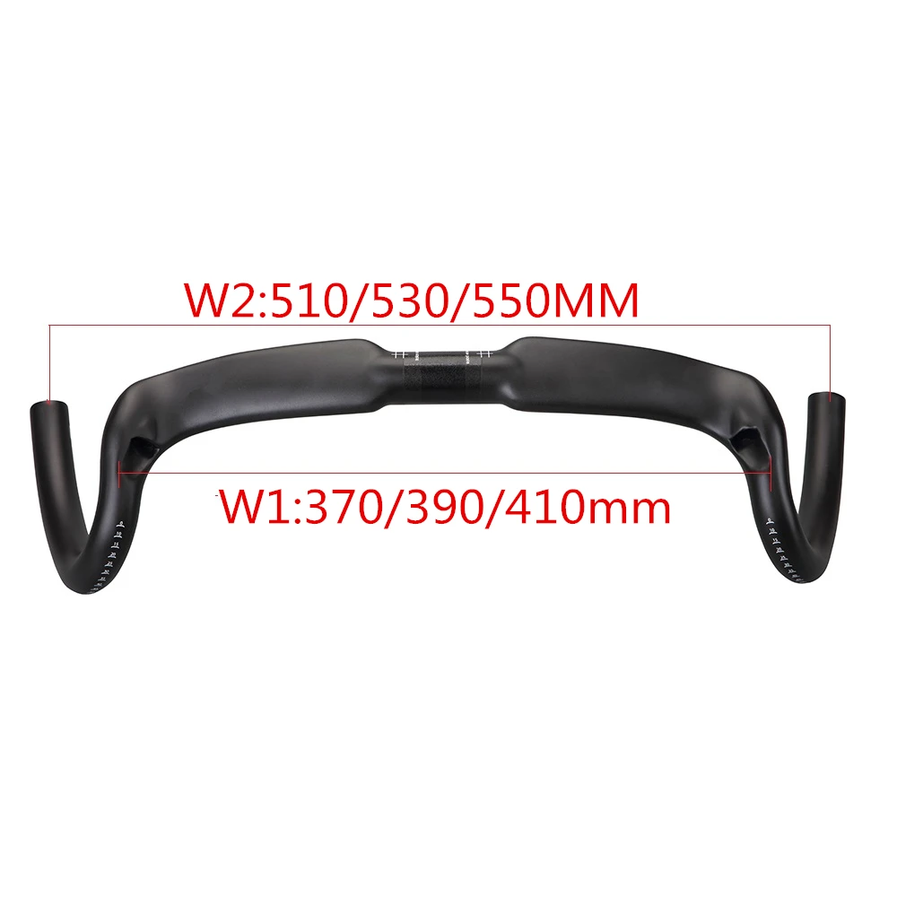 2021 new Carbon Gravel handlebar Big Flare Bar Cyclocross Road Bike handlebars 400/420/440mm carbon fiber bicycle handlebar