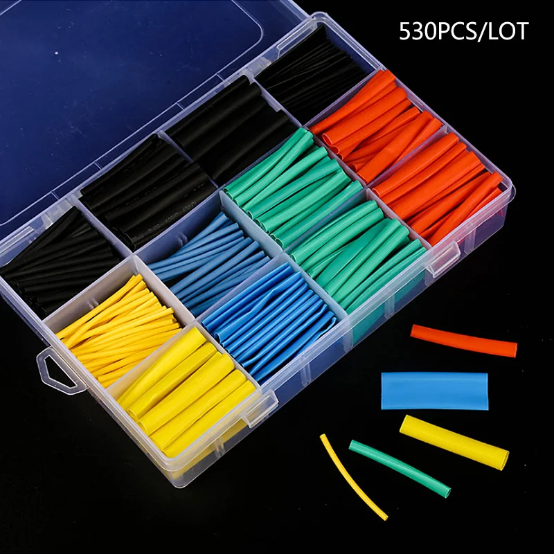 Набор термоусадочных трубок 530 шт. трубки для кабелей|Кабельные рукава| |