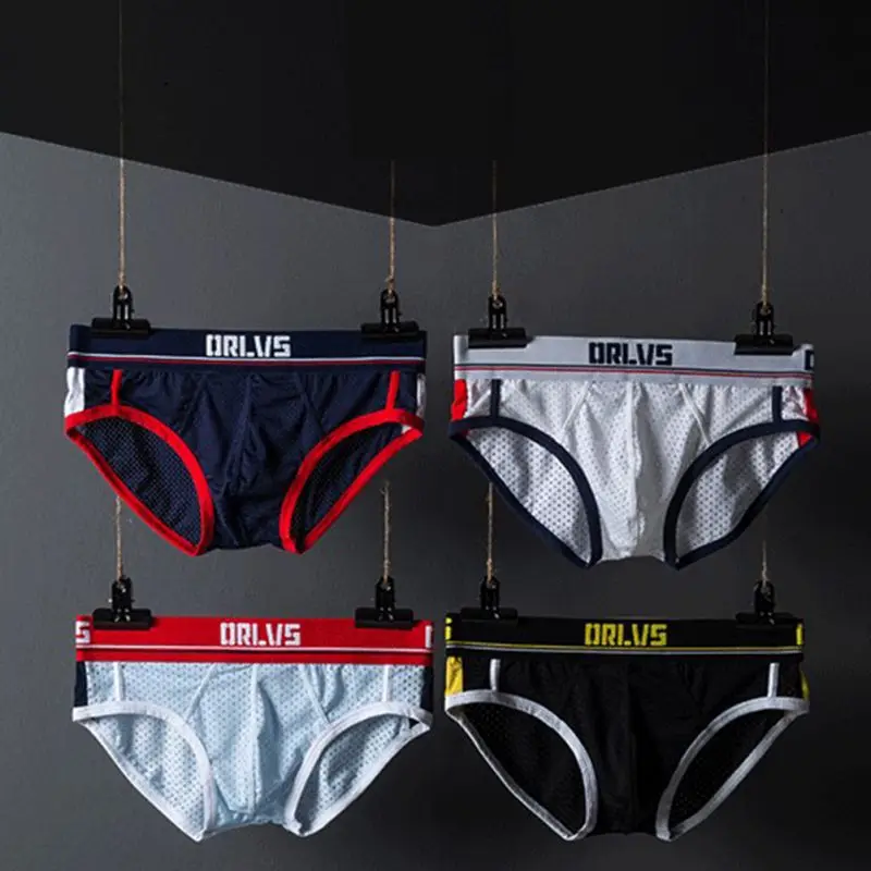 Бренд с низкой талией сексуальные Для мужчин нижнее белье трусы кармашком для