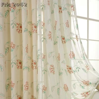 2022 modern pastoral american curtains pastoral fairy embroidery custom shading curtains for living dining room bedroom