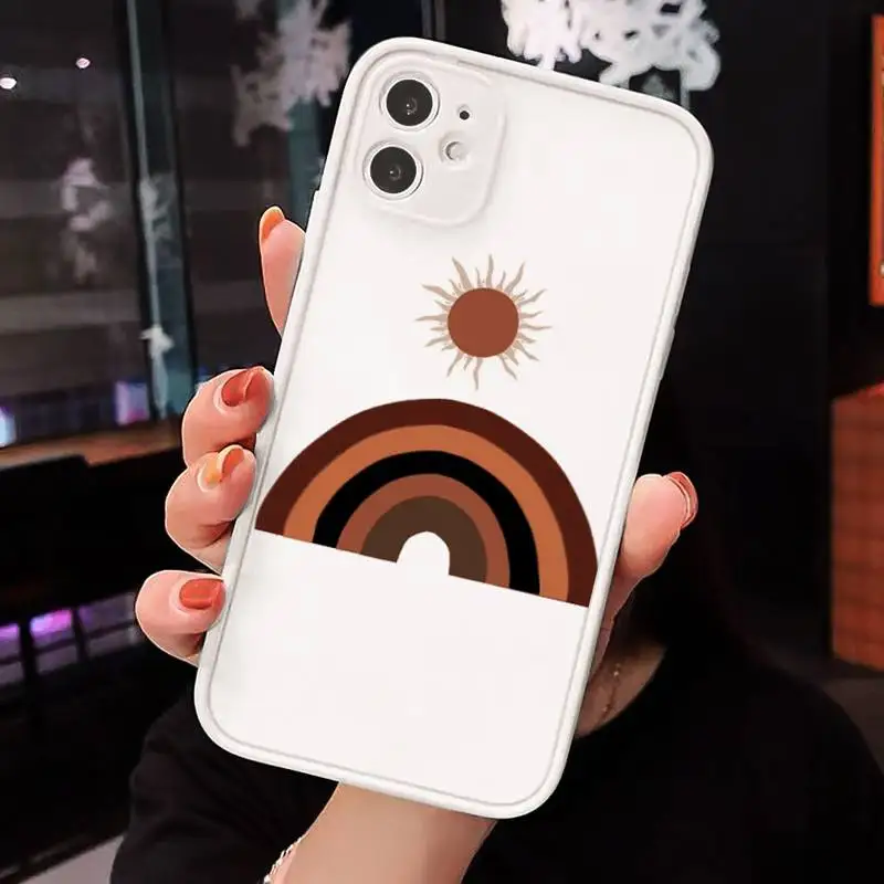 

Golden sun glitter pattern Phone Cases matte transparent For iphone 7 8 11 12 plus mini x xs xr pro max cover