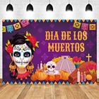 День мертвых фон мексиканский Череп Скелет фотография Фон День мертвых платье вечеринка праздник Декор плакат