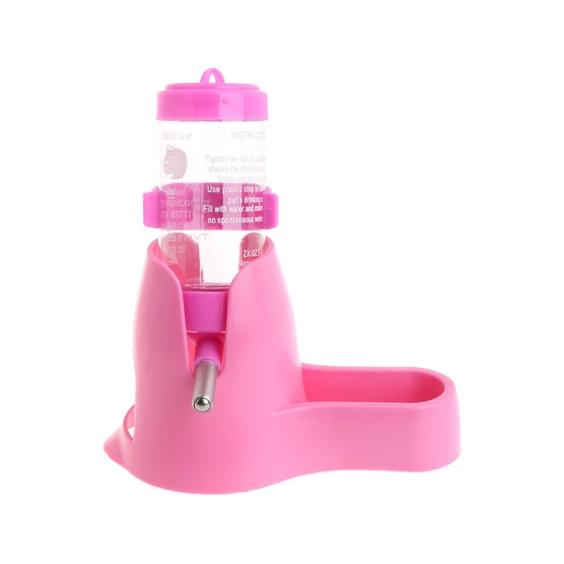 

3 in 1 Pet Hamster Water Bottle Food Container Drinking Feeding Rest 80ml New