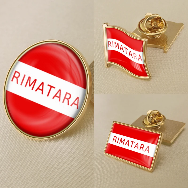 

Rimatara of France Flag Brooch Badges Lapel Pins