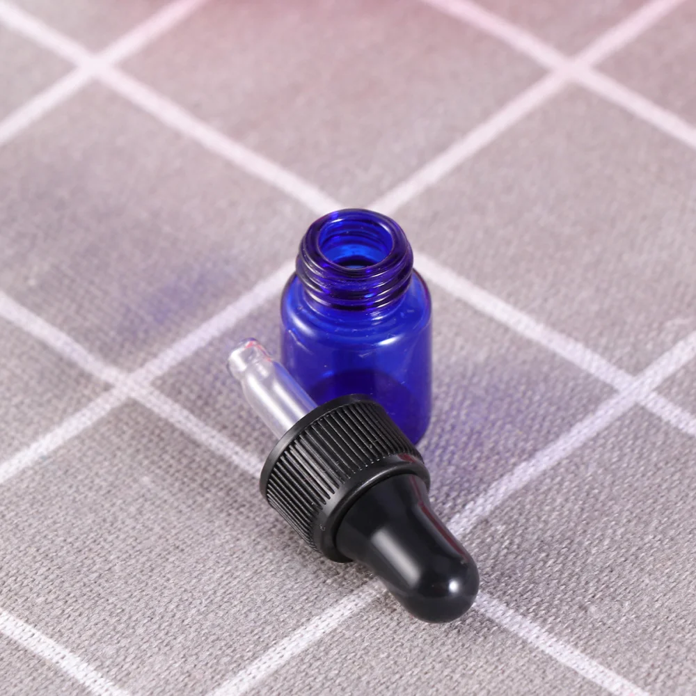 

15pcs 2ml Essential Oil Glass Bottle Empty Lotion Perfume Sample Vials With Glass Eye Dropper (Black Cap) - Random Bottle Color