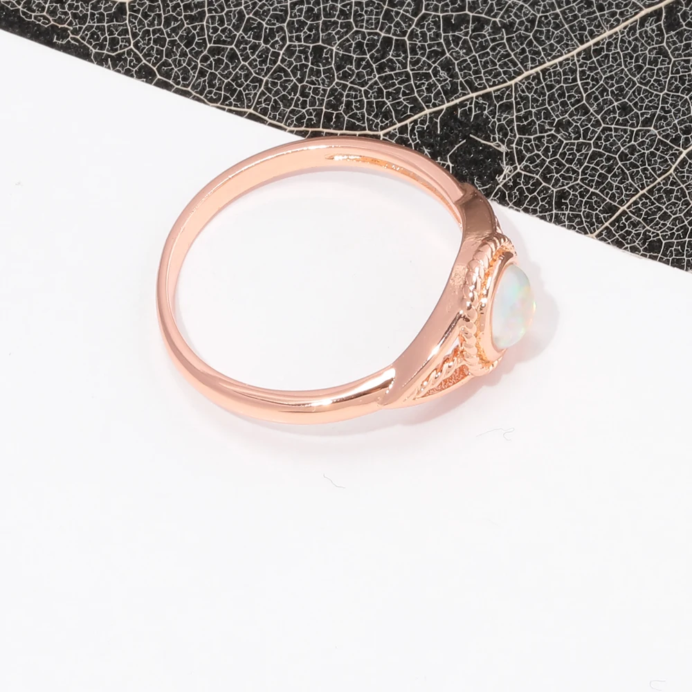 Простое украшение CiNily из розового огненного опала с наполнителем золота для